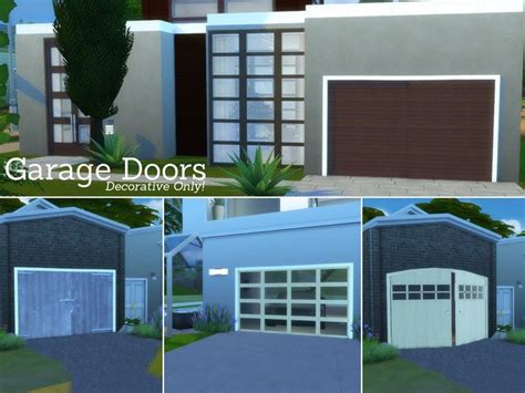 Garage Doors Set The Sims 4 Catalog Sims 4 Houses Sims 4 Windows