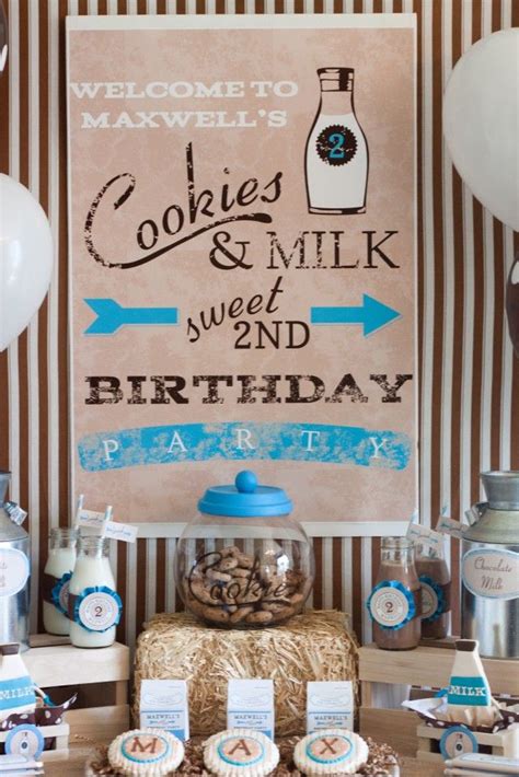 A Sweet Milk And Cookies Party Anders Ruff Custom Designs Llc