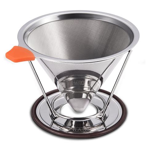Stainless Steel Coffee Filter Basket Reusable Pour Over Coffee Filter