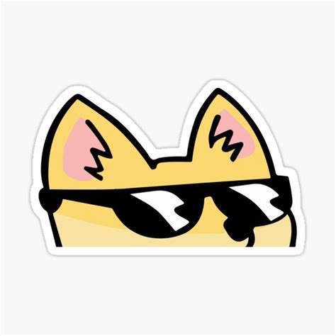 Doge With Sunglasses Peeker Funny Dog Meme Sticker For Sale By