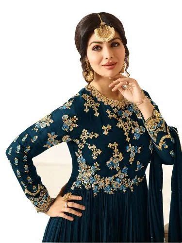 Georgette Semi Stitched Anarkali Suit At Rs 1500 Semi Stitched Suits In Surat Id 22983799012