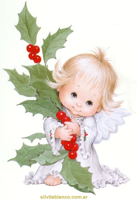 Angelitos Ruth Morehead Christmas Paintings Vintage Christmas Cards
