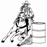 Barrel Racer Outline Dakota Embroidery Collectibles Embroiderydesigns Machine sketch template