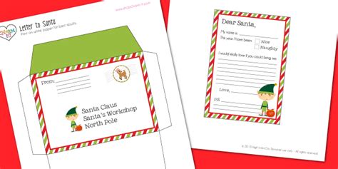 Letter and envelope to the grandfather frost with a tree, snowmen and gifts. Free Printable Santa Envelopes North Pole - Christmas ...