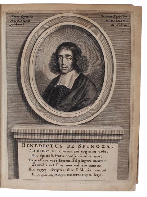 Opera Posthuma With Engraved Portrait Of Spinoza De Baruch Spinoza