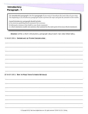 Writing Introduction Paragraphs | Fourth Grade English Worksheets