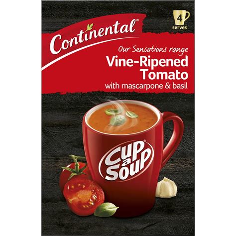 Continental Cup A Soup Vine Ripened Tomato Mascarpone And Basil 4 Pack