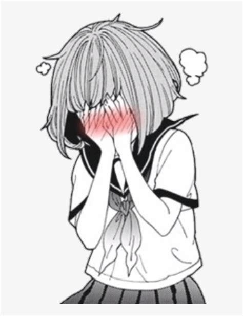 Manga Sticker Animegirl♡ Blushing Schoolgirl Kawaii Anime Girl