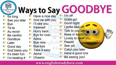 ways to say ways to say goodbye learn english words english