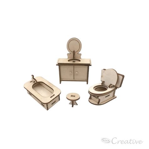 Material Didactico Mueble Miniatura Armable Baño Creative