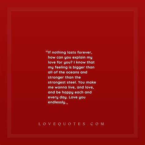 If Nothing Lasts Forever Love Quotes