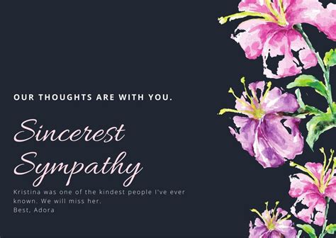 Free Custom Printable Sympathy Card Templates Canva