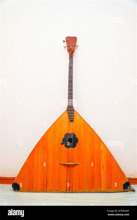 Three String Traditional National Russian Musical Instrument Bass