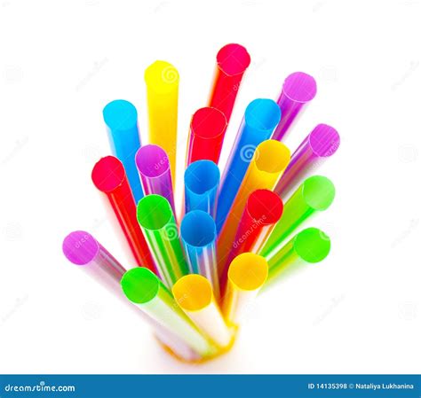 Multi Coloured Drinking Straws Stock Photo Image Of Plastic Tube
