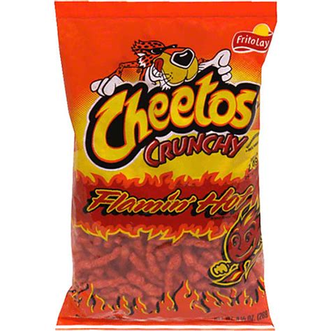 Cheetos Cheese Flavored Snacks Crunchy Flamin Hot Snacks Chips