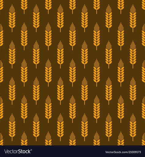 Wheat Seamless Pattern Royalty Free Vector Image
