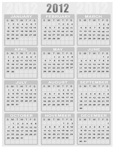 Calendarios 2012 Sencillos Para Imprimir Mil Recursos