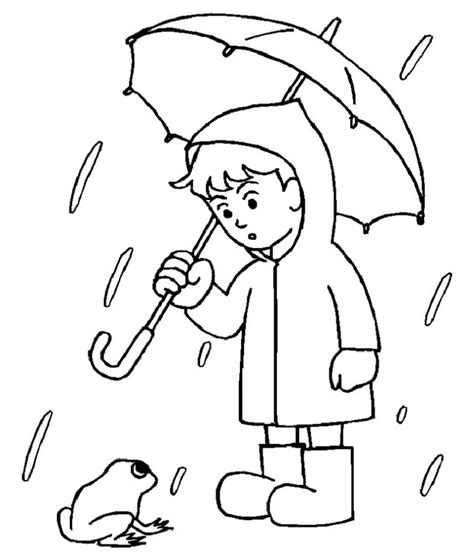 Rainy Day Coloring Pages For Class Educative Printable