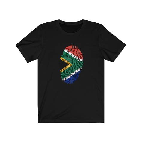 South Africa Shirt South African Flag Fingerprint T Shirt Etsy Uk