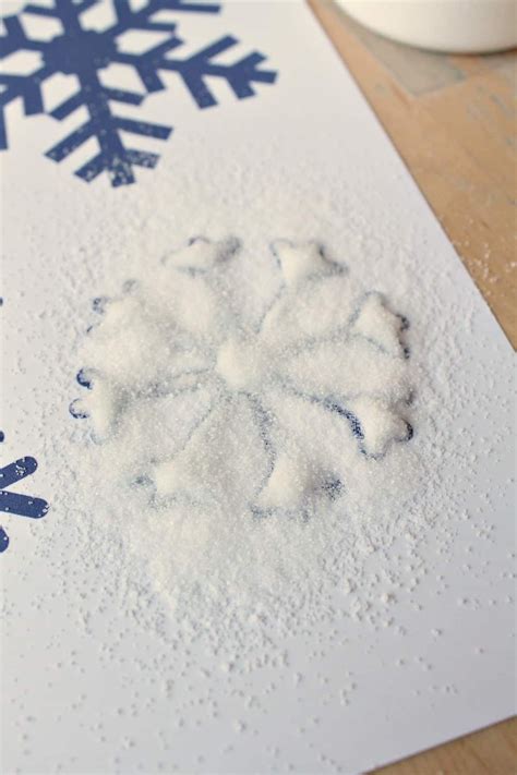 Salt Glue And Watercolor Painting To Make Snowflake Art Nurturestore