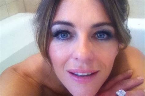 Liz Hurley Shares A Naked Bath Selfie And Shows Off A