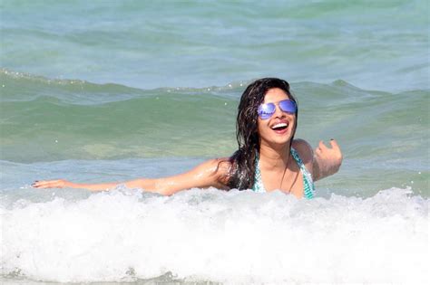 Priyanka Chopra Showcases Her Sexy Body In A Two Piece Bikini As She Takes A Splash In Miami