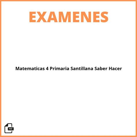 Matematicas Primaria Santillana Saber Hacer Pdf Document Ex Men Hot Sex Picture