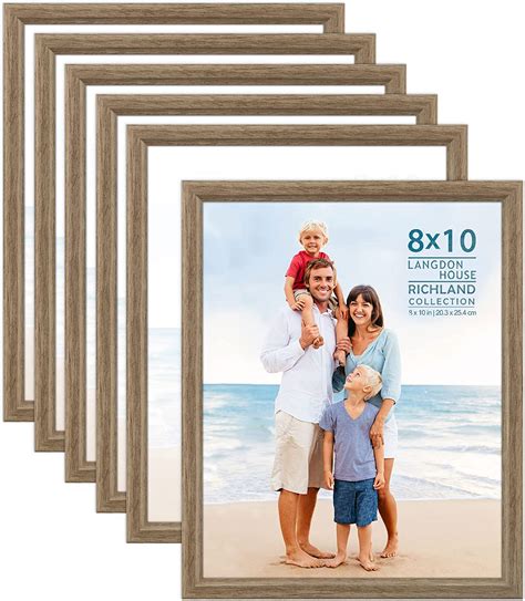 Langdon House 8x10 20x25 Cm Picture Frames Fawn Brown 6 Pack