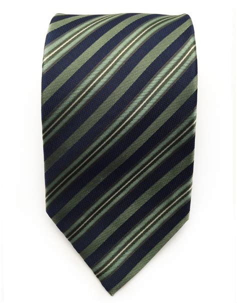 Navy Blue And Green Striped Tie Gentlemanjoe