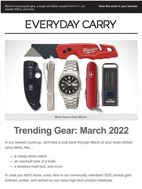 Everyday Carry The Most Popular Edc Gear From March Milled