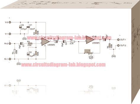 Pre Amplifier Integrated Circuit Lm358 Dual Op Amp Circuits Diagram Lab