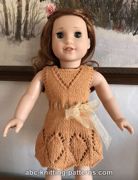 Abc Knitting Patterns American Girl Doll Summer Lace Dress