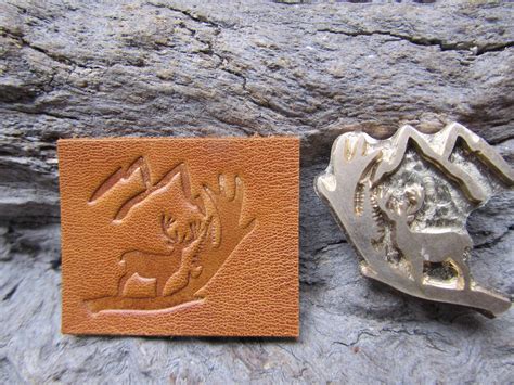 Custom Leather Stamp Deer Customized Brass Stamp For Etsy