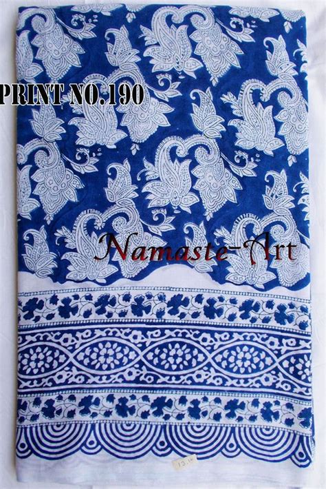 01 10 Yard Indian 100 Soft Cotton Art Print Hand Block Voile Material