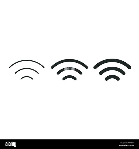 Wi Fi Different Signal Levels Wireless Signal Strength Indicator Icon