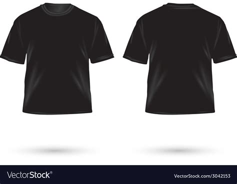 T Shirt Black Royalty Free Vector Image Vectorstock