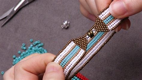 How To Finish Herringbone Stitch Bead Weaving With A Brick Stitch Decr