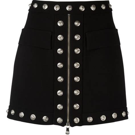 Versus Lion Head Studded Skirt 397 Liked On Polyvore Featuring