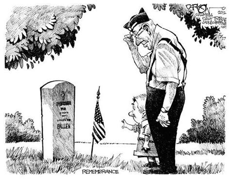 Memorial Day We Remember Editorial Cartoon Memorial Day Memories