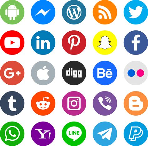 Lista Imagen De Fondo Logos De Redes Sociales Png Lleno
