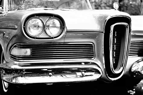 Classic Car In Grayscale Photography · Free Stock Photo