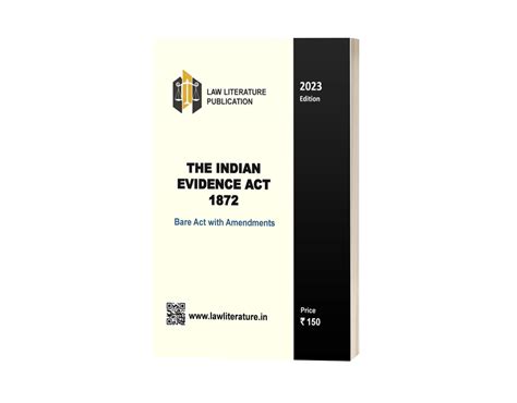The Indian Evidence Act 1872 Bare Act 2023 Edition Law Literature