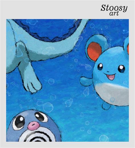 Vaporeon Pokemon Poster Poliwag Marill Pokemon Watercolor Etsy