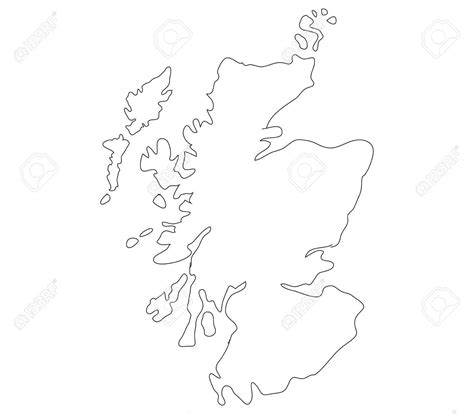 Scotland Map Outline Sketch Coloring Page