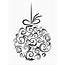 Hanging Christmas Ornament Clipart Black And White  Clipground