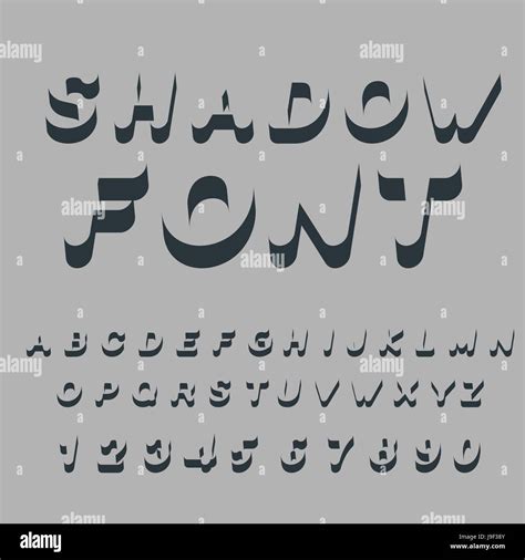 Shadow Font Set Of Letters Of Drop Shadow 3d Letters Of Alphabet