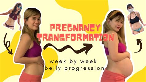 PREGNANCY TRANSFORMATION Week By Week BELLY PROGRESSION TheManriques
