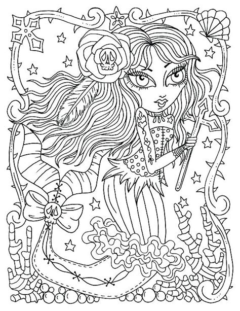 Goth Girl Coloring Pages At Free Printable Colorings