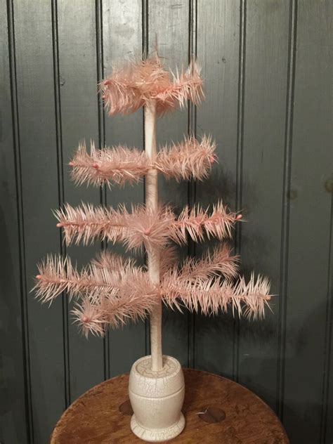 Vintage Bethany Lowe Pink Feather Tree Easter Christmas Spring