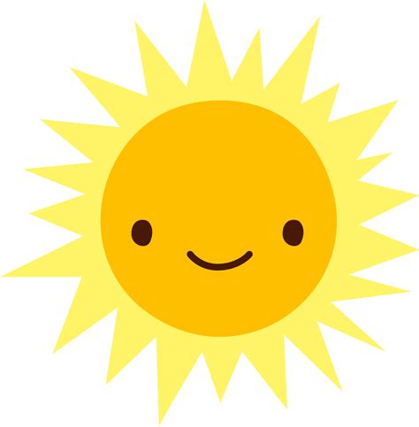 Sun Illustration Sunshine Clip Art Archive Scrapbook Smiley